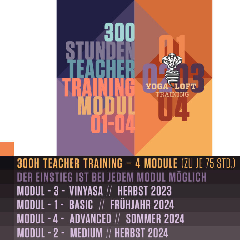 TEACHER TRAINING* 2025/2026 – 300H  IN 4 MODULEN