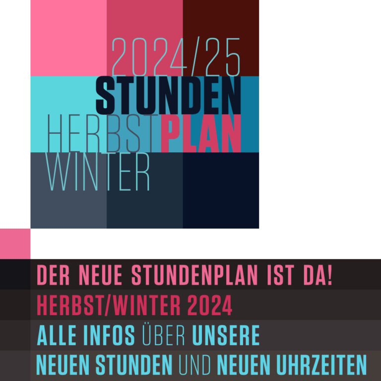 Neuer Stundenplan Herbst-Winter 2024